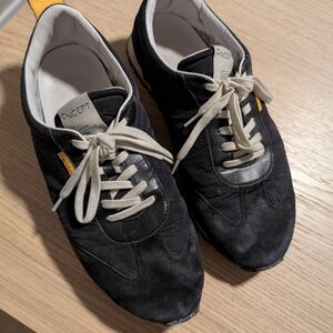 Oncept Black and Yellow Low-Top Sneakers with Suede Upper